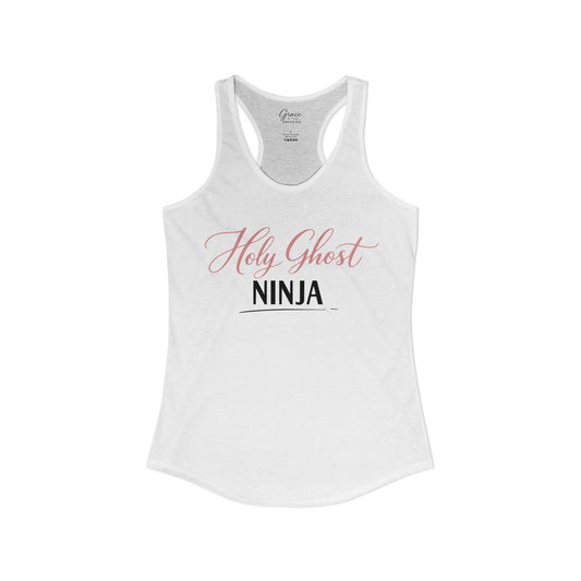 Holy Ghost Ninja - Women's Combed, Ring-spun Cotton Poly Racerback Tank