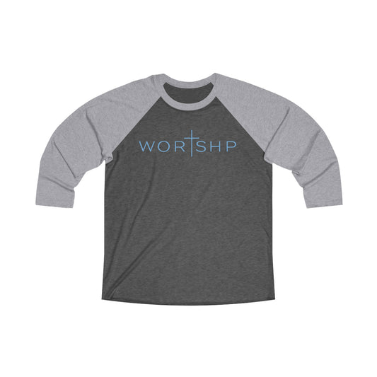 Worshp | Premium, Long Sleeve Heather Raglan Baseball Tee