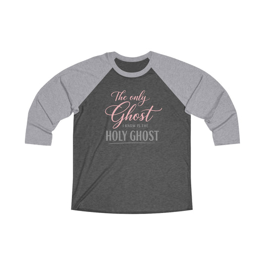 Holy Ghost | Premium, Long Sleeve Heather Raglan Baseball Tee
