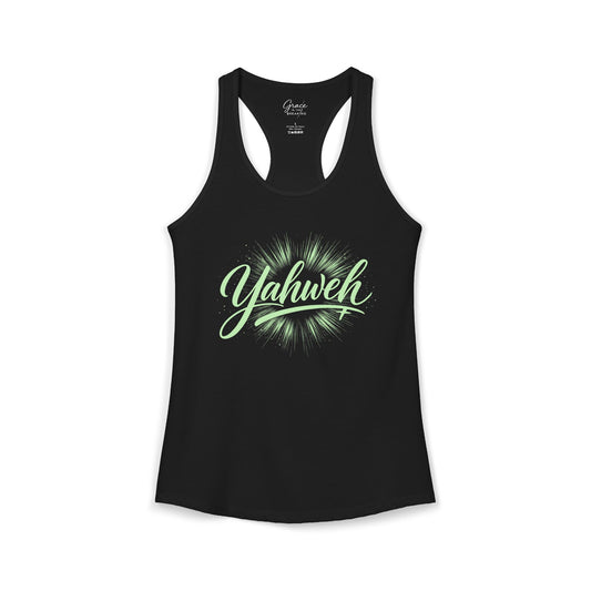 YahWeh - Women's Combed, Ring-spun Cotton Poly Racerback Tank