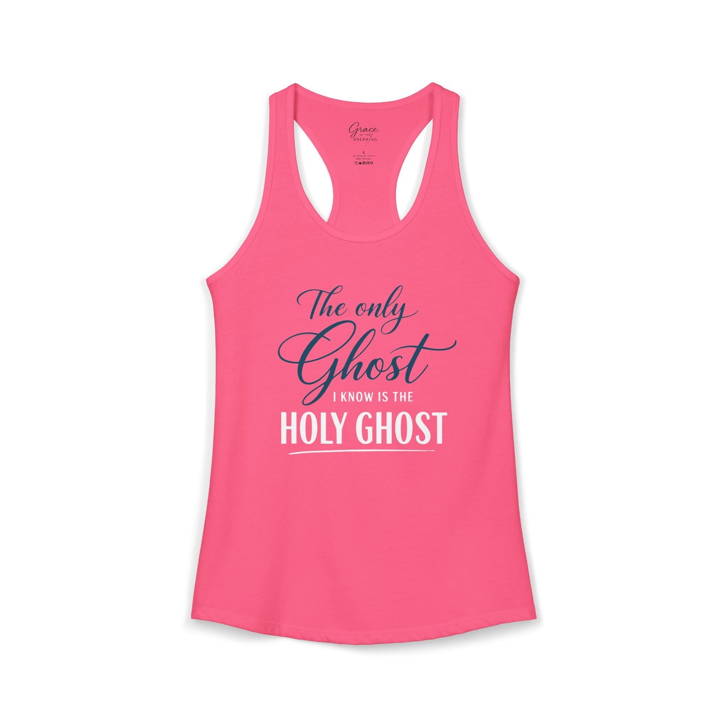 Holy Ghost - Women's Combed, Ring-spun Cotton Poly Racerback Tank