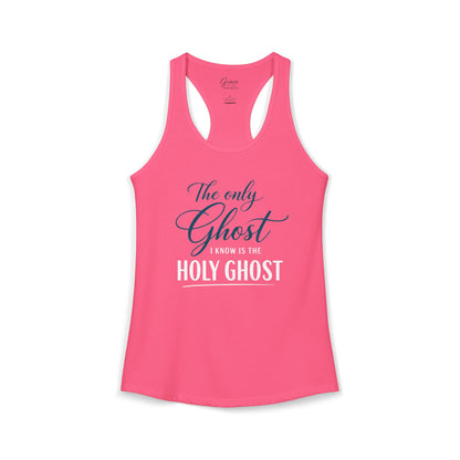 Holy Ghost - Women's Combed, Ring-spun Cotton Poly Racerback Tank
