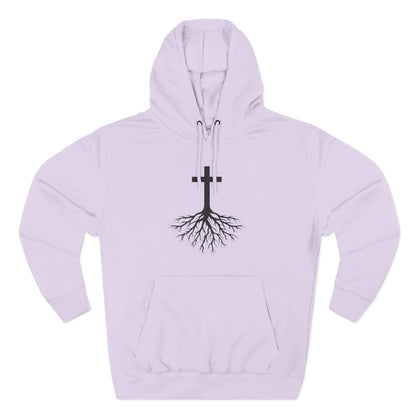 Rooted in Jesus — 80% Cotton/20%. Polyester, Premium Heavyweight Pullover Fleece