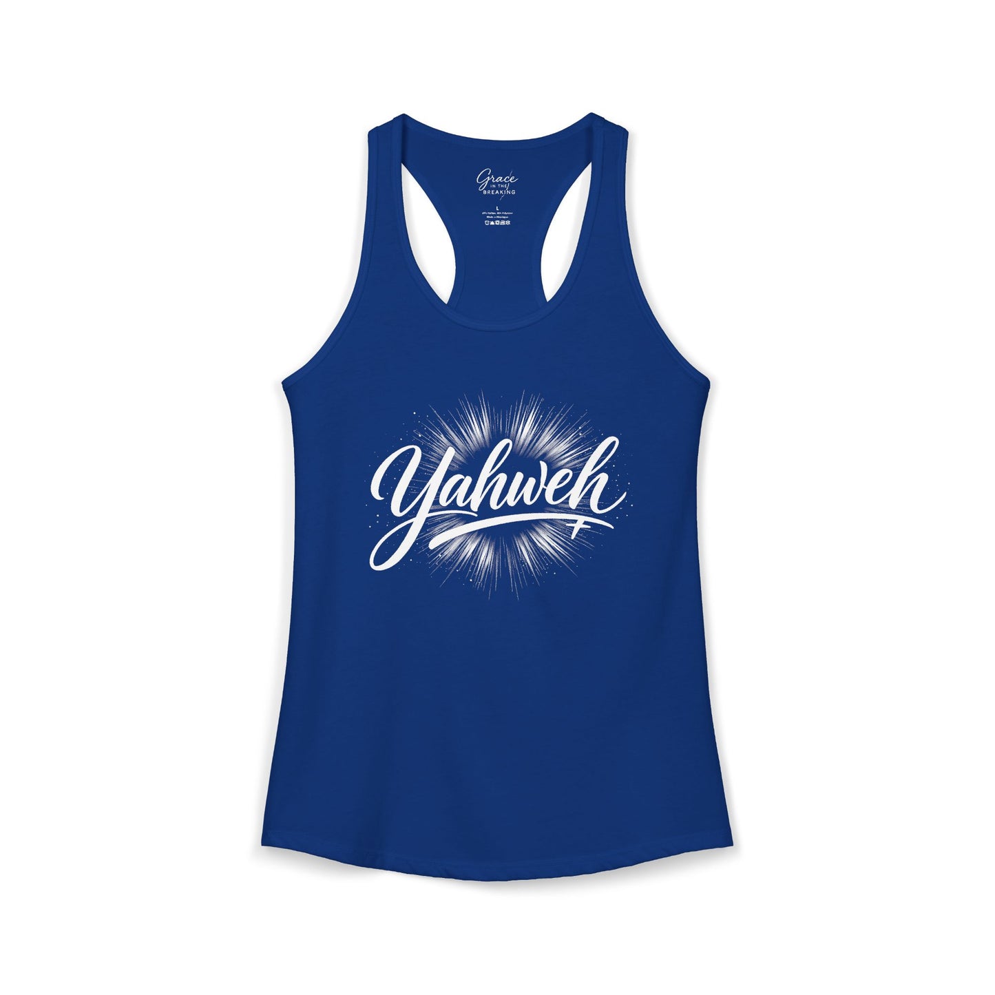YahWeh - Women's Combed, Ring-spun Cotton Poly Racerback Tank