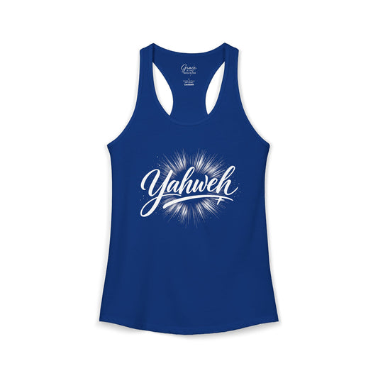 YahWeh - Women's Combed, Ring-spun Cotton Poly Racerback Tank