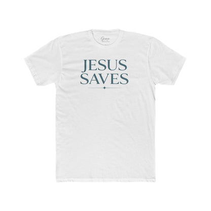 Jesus Saves | Men's Premium Basic Tee - Classic fit. Ultra-soft 100% Premium Cotton. Built for everyday wear.