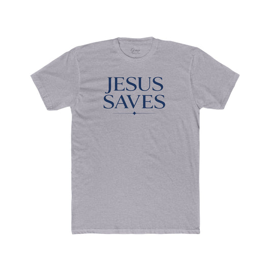 Jesus Saves | Men's Premium Basic Tee - Classic fit. Ultra-soft 100% Premium Cotton. Built for everyday wear.