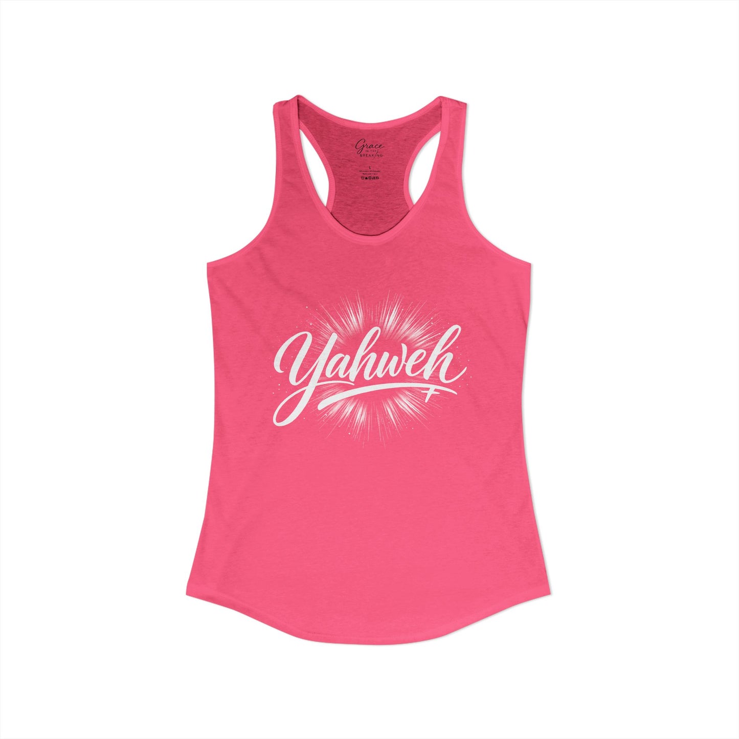 YahWeh - Women's Combed, Ring-spun Cotton Poly Racerback Tank