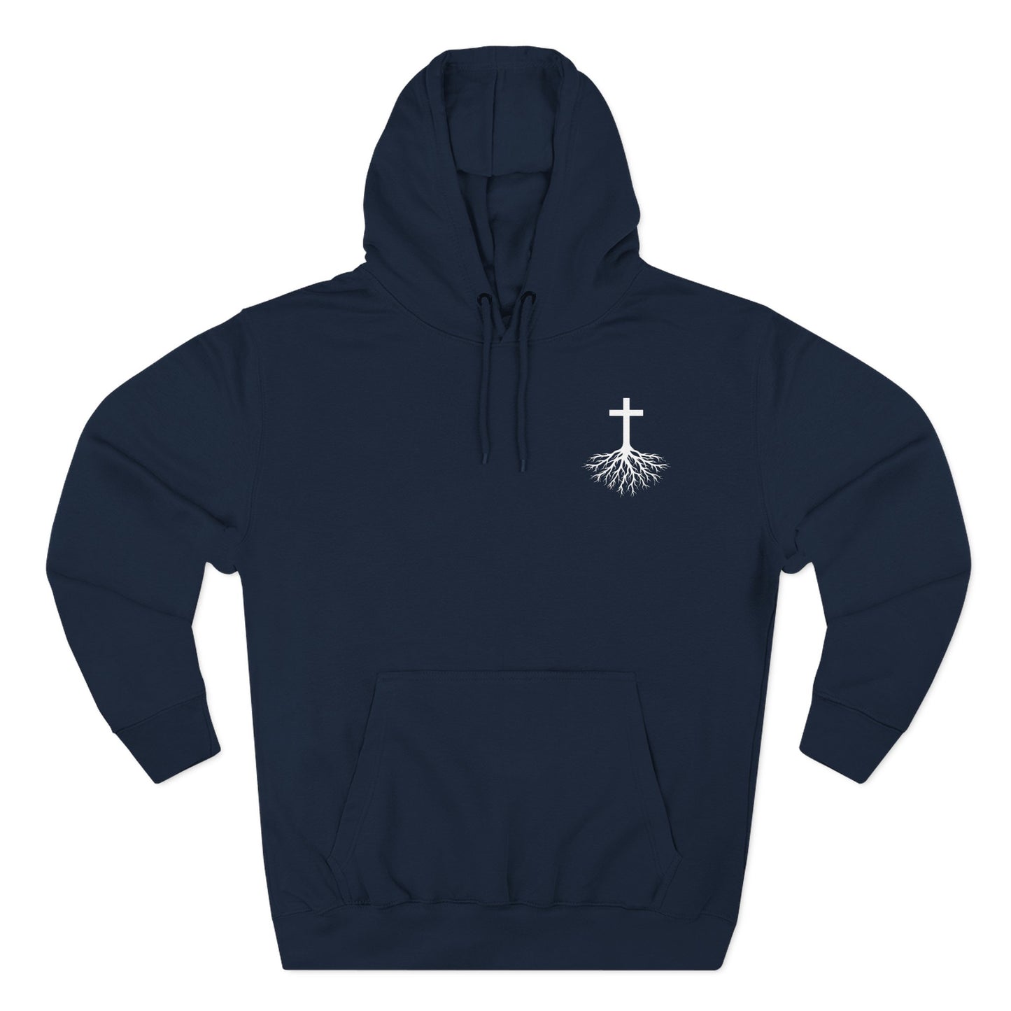 Rooted in Jesus | Men's 80% Cotton/20%. Polyester, Premium Heavyweight Pullover Fleece