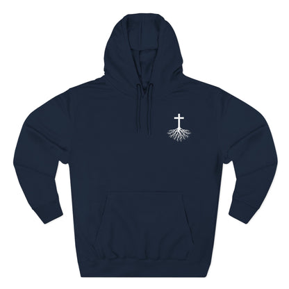 Rooted in Jesus | Men's 80% Cotton/20%. Polyester, Premium Heavyweight Pullover Fleece
