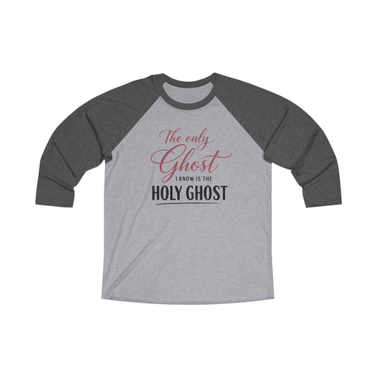 Holy Ghost | Premium, Long Sleeve Heather Raglan Baseball Tee