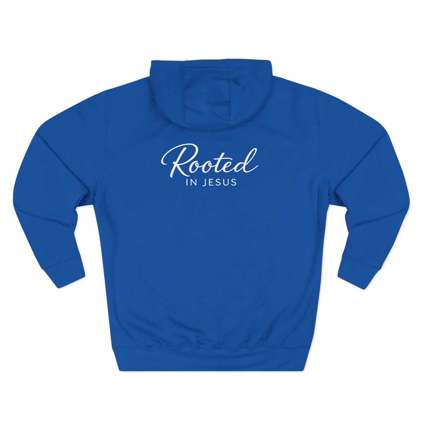 Rooted in Jesus | Men's 80% Cotton/20%. Polyester, Premium Heavyweight Pullover Fleece