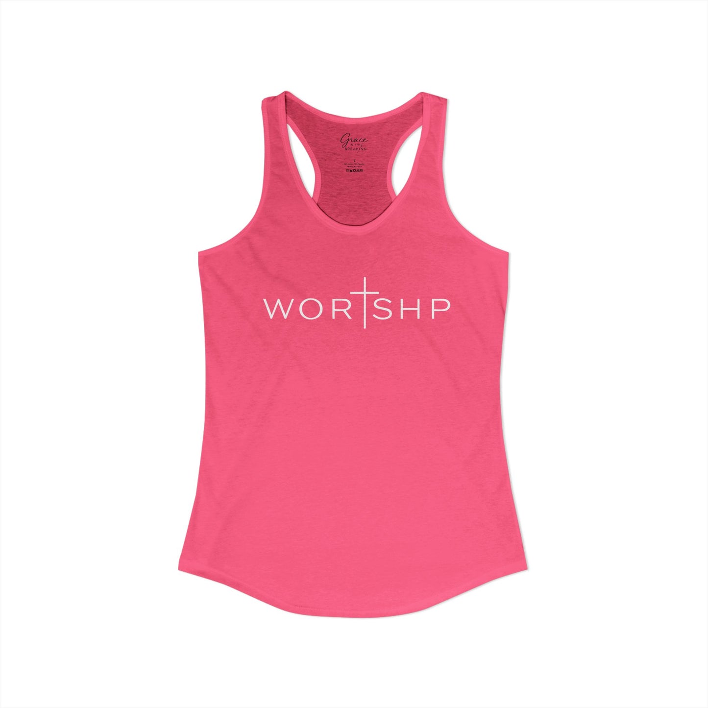 Worshp - Women's Combed, Ring-spun Cotton Poly Racerback Tank