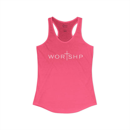 Worshp - Women's Combed, Ring-spun Cotton Poly Racerback Tank