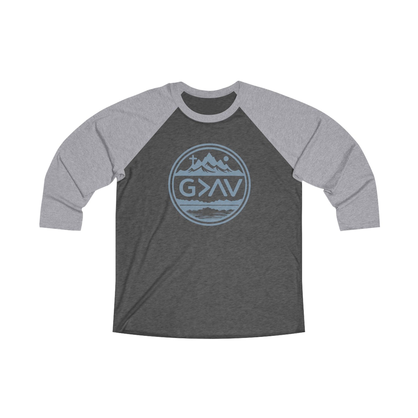 MountainTop | Premium, Long Sleeve Heather Raglan Baseball Tee