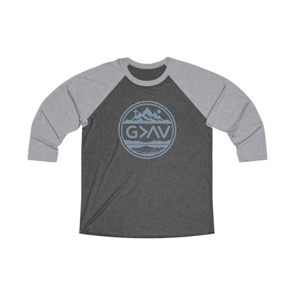 MountainTop | Premium, Long Sleeve Heather Raglan Baseball Tee