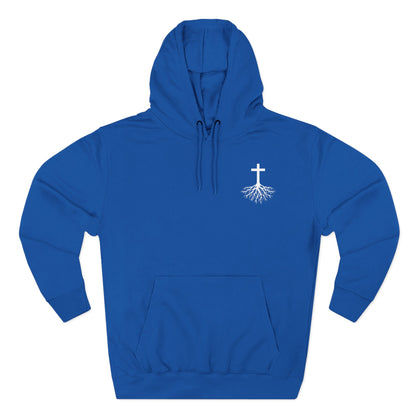 Rooted in Jesus | Men's 80% Cotton/20%. Polyester, Premium Heavyweight Pullover Fleece