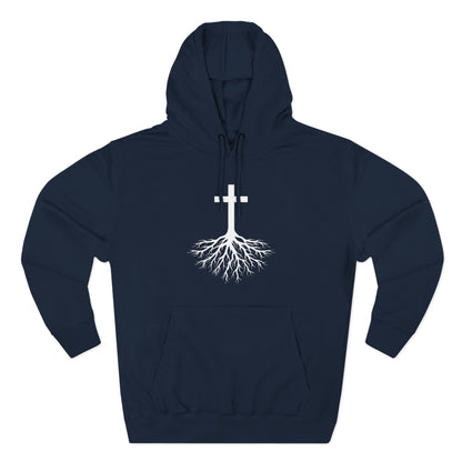 Rooted in Jesus — 80% Cotton/20%. Polyester, Premium Heavyweight Pullover Fleece