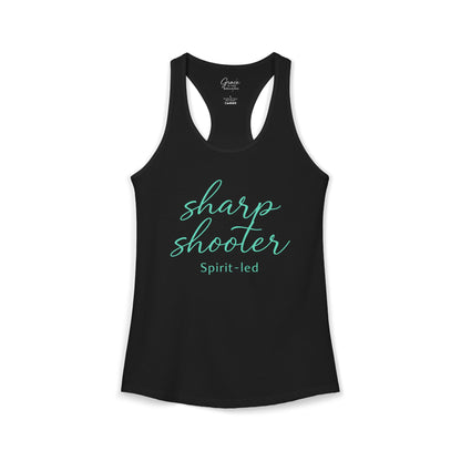 Sharp Shooter - Women's Combed, Ring-spun Cotton Poly Racerback Tank