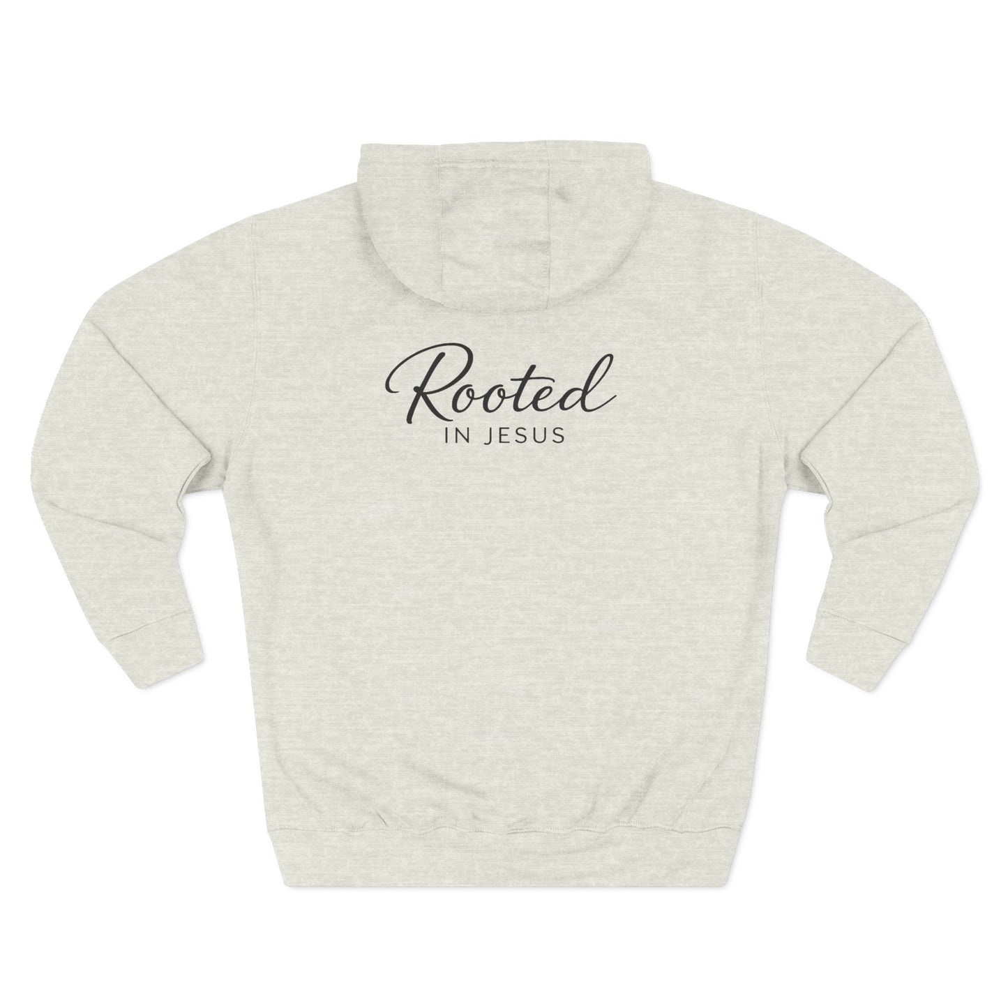 Rooted in Jesus | Men's 80% Cotton/20%. Polyester, Premium Heavyweight Pullover Fleece