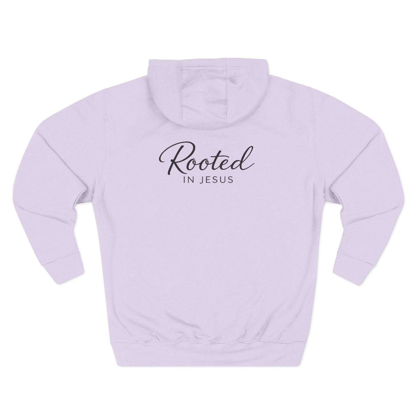 Rooted in Jesus — 80% Cotton/20%. Polyester, Premium Heavyweight Pullover Fleece