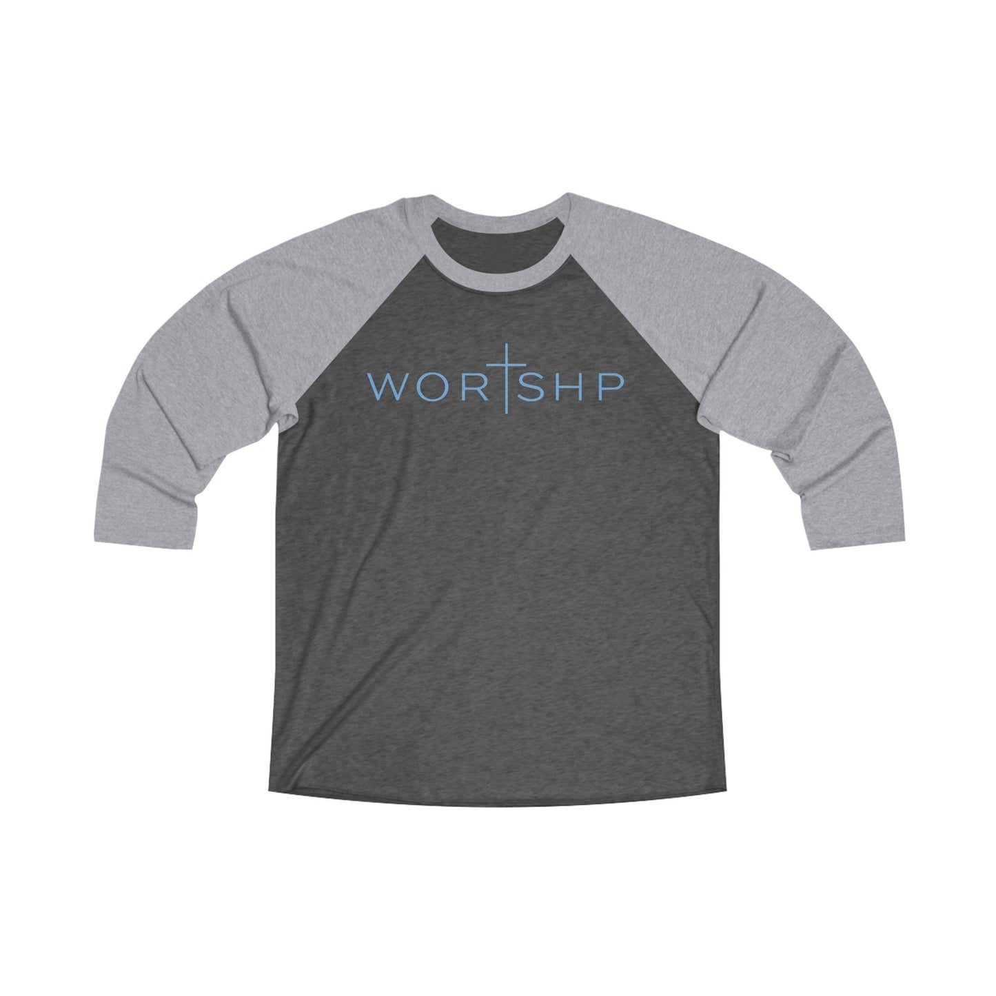 Worshp | Premium, Long Sleeve Heather Raglan Baseball Tee