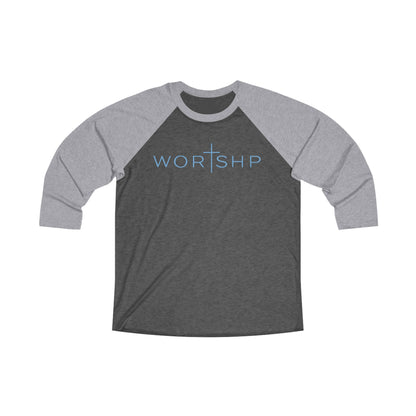 Worshp | Premium, Long Sleeve Heather Raglan Baseball Tee