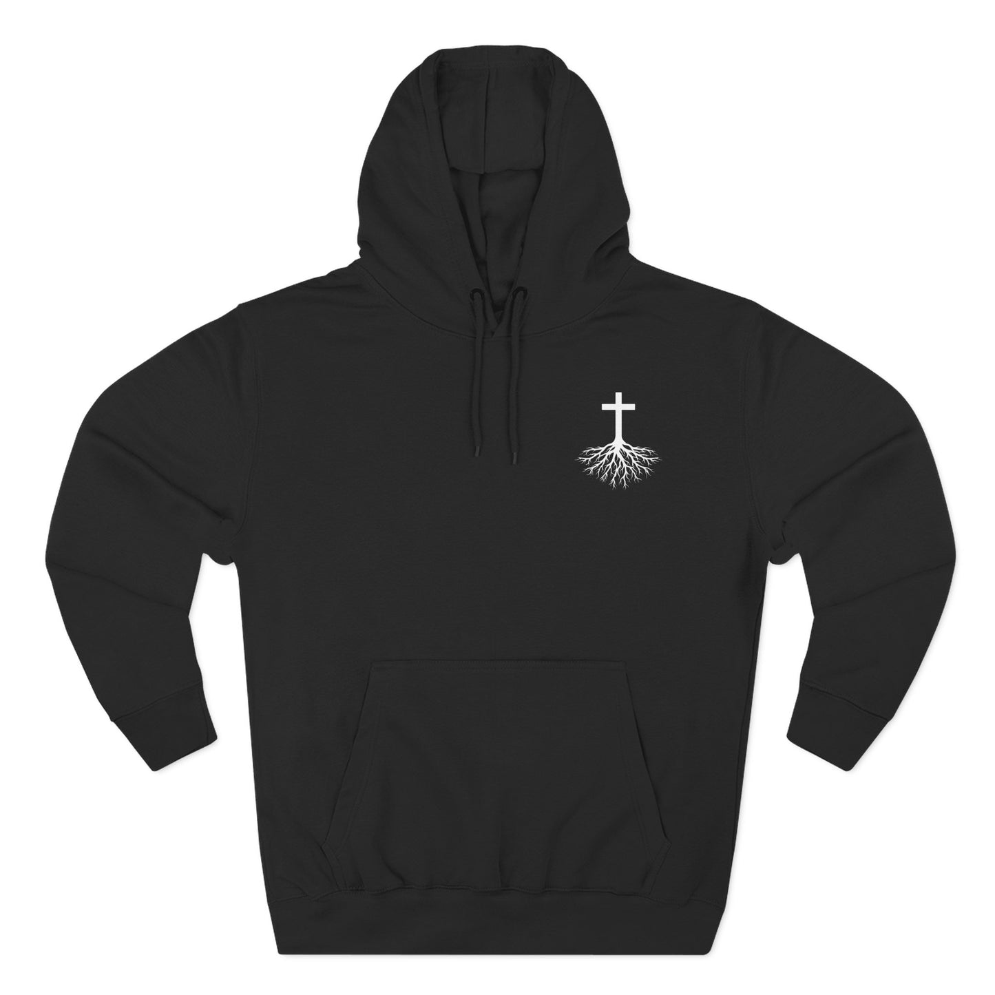 Rooted in Jesus | Men's 80% Cotton/20%. Polyester, Premium Heavyweight Pullover Fleece