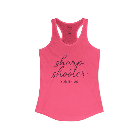 Sharp Shooter - Women's Combed, Ring-spun Cotton Poly Racerback Tank