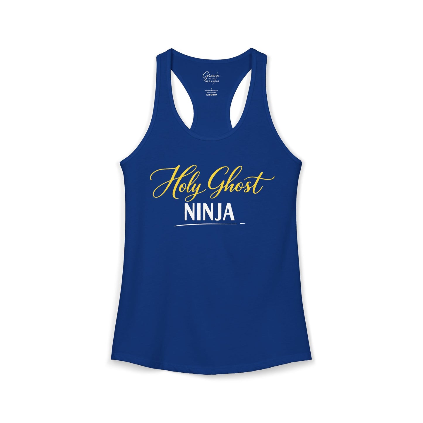 Holy Ghost Ninja - Women's Combed, Ring-spun Cotton Poly Racerback Tank