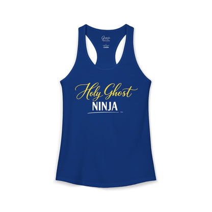 Holy Ghost Ninja - Women's Combed, Ring-spun Cotton Poly Racerback Tank