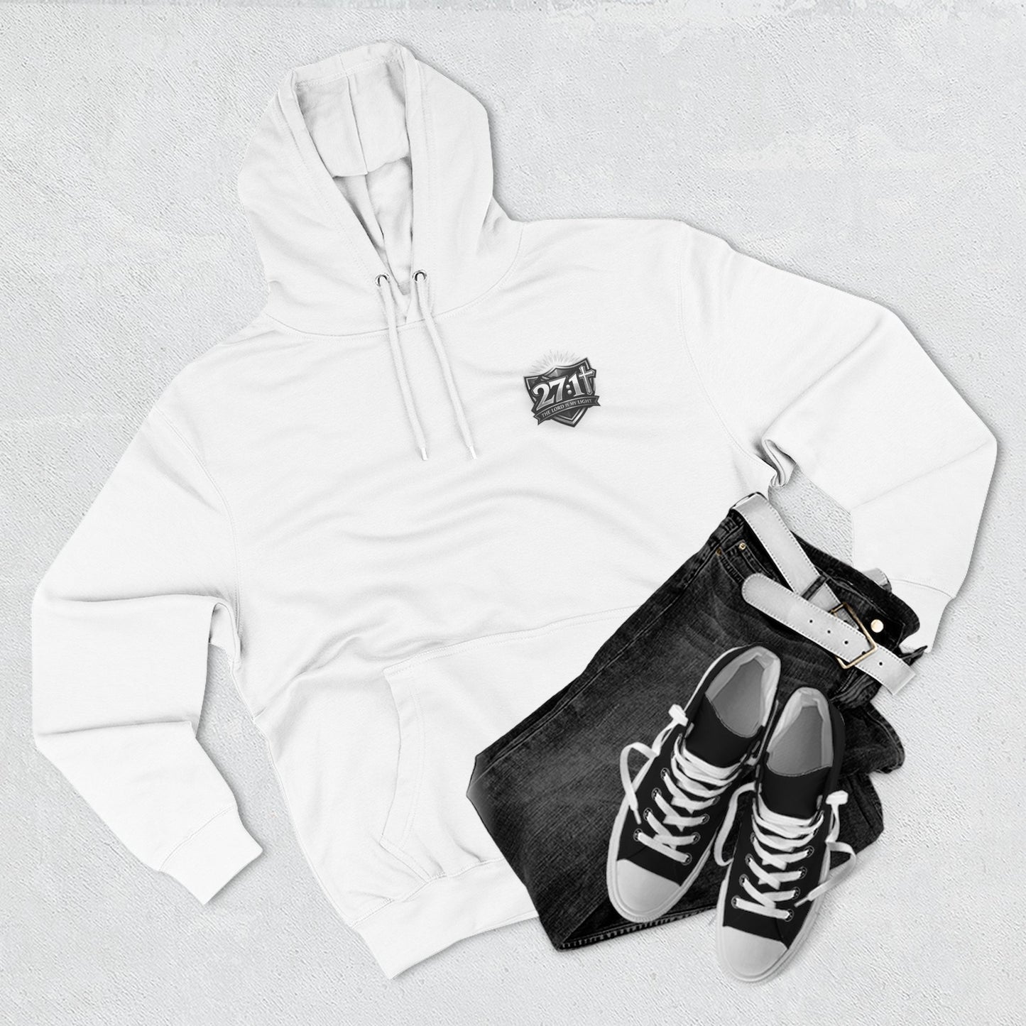 Psalm 27 | Men's 80% Cotton/20%. Polyester, Premium Heavyweight Pullover Fleece