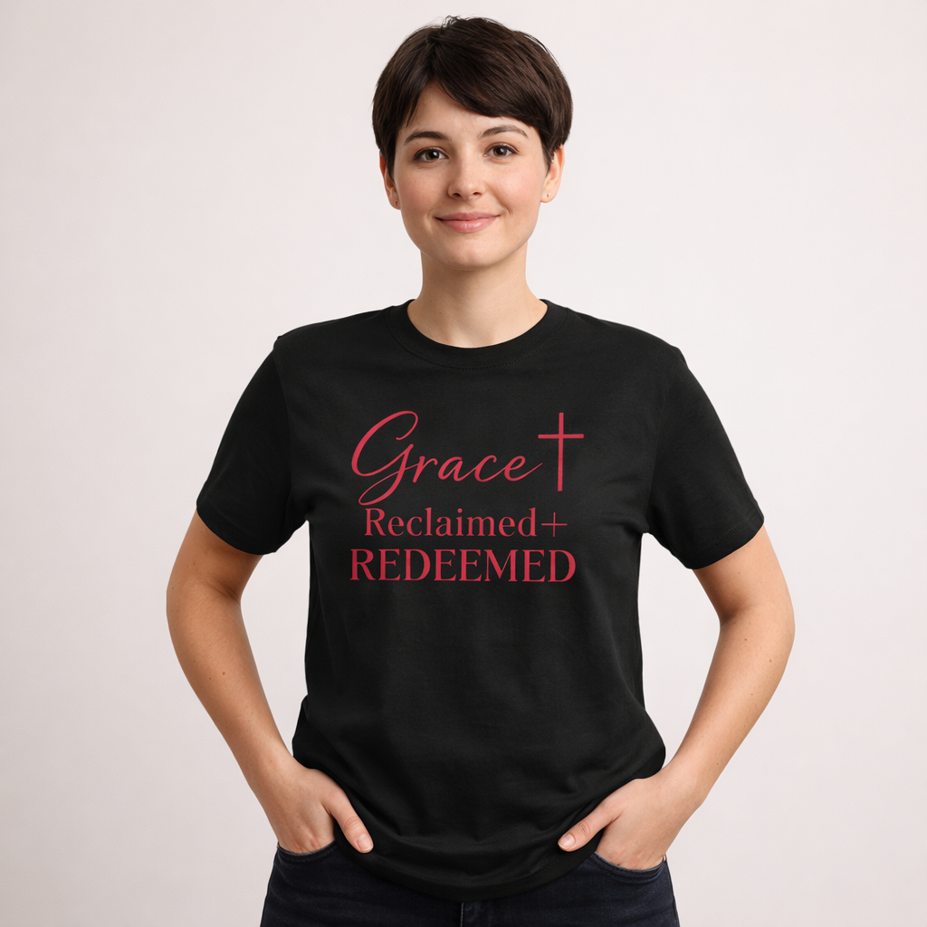 Claimed & Redeemed | Women's Premium Basic Tee - Classic fit. Ultra-soft 100% Premium Cotton. Built for everyday wear.