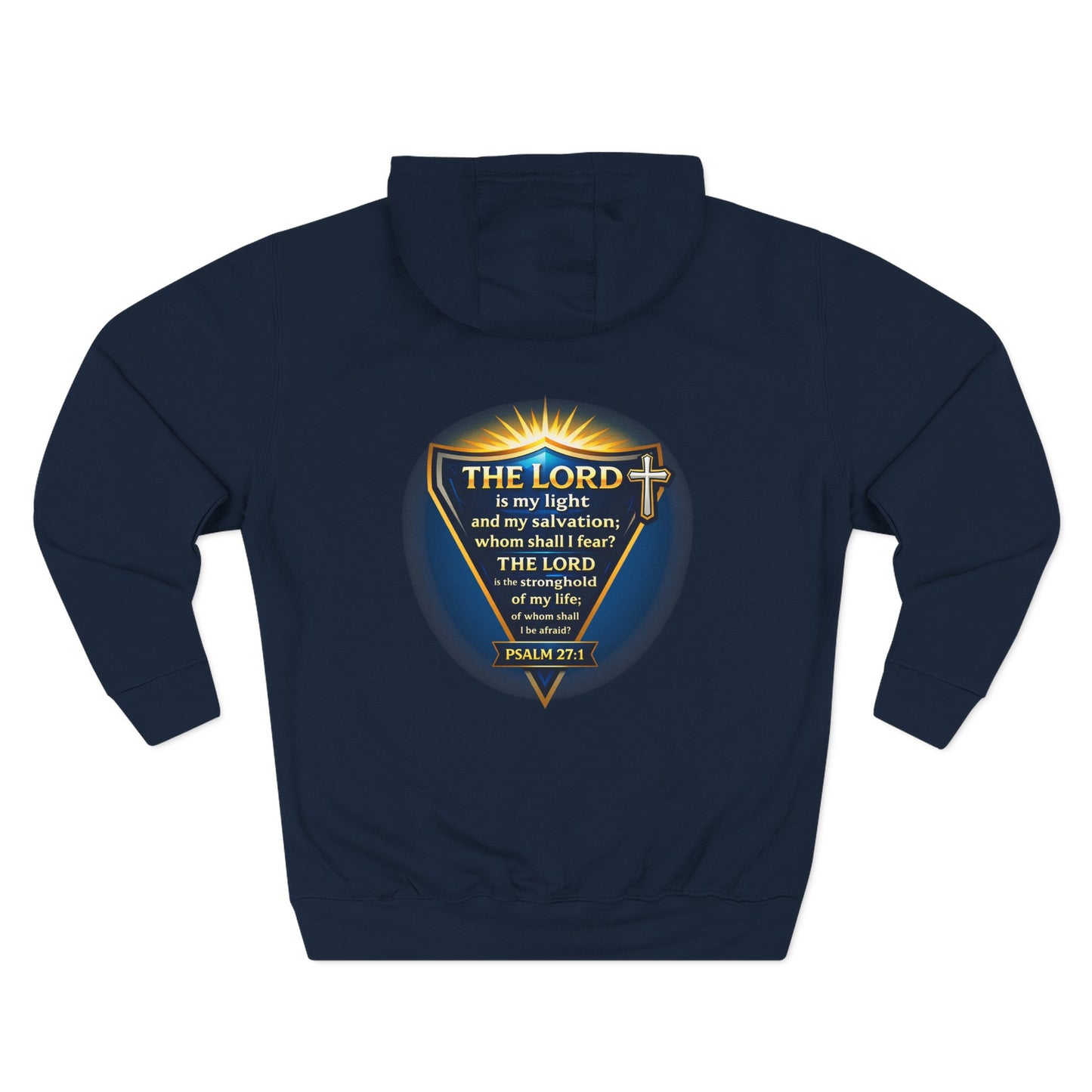 Psalm 27 | Men's 80% Cotton/20%. Polyester, Premium Heavyweight Pullover Fleece