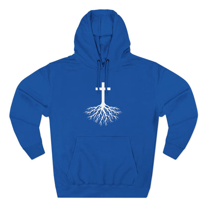 Rooted in Jesus — 80% Cotton/20%. Polyester, Premium Heavyweight Pullover Fleece