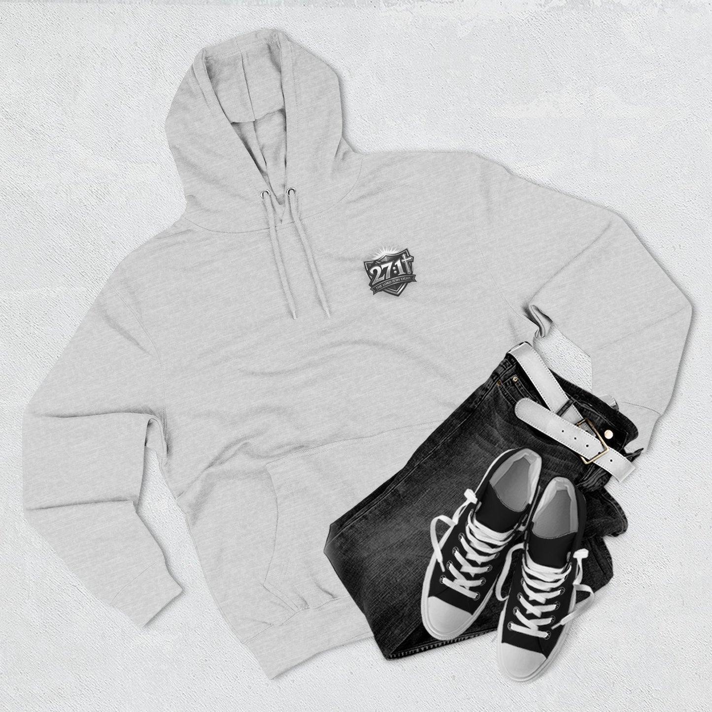 Psalm 27 | Men's 80% Cotton/20%. Polyester, Premium Heavyweight Pullover Fleece