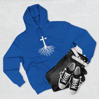 Rooted in Jesus — 80% Cotton/20%. Polyester, Premium Heavyweight Pullover Fleece