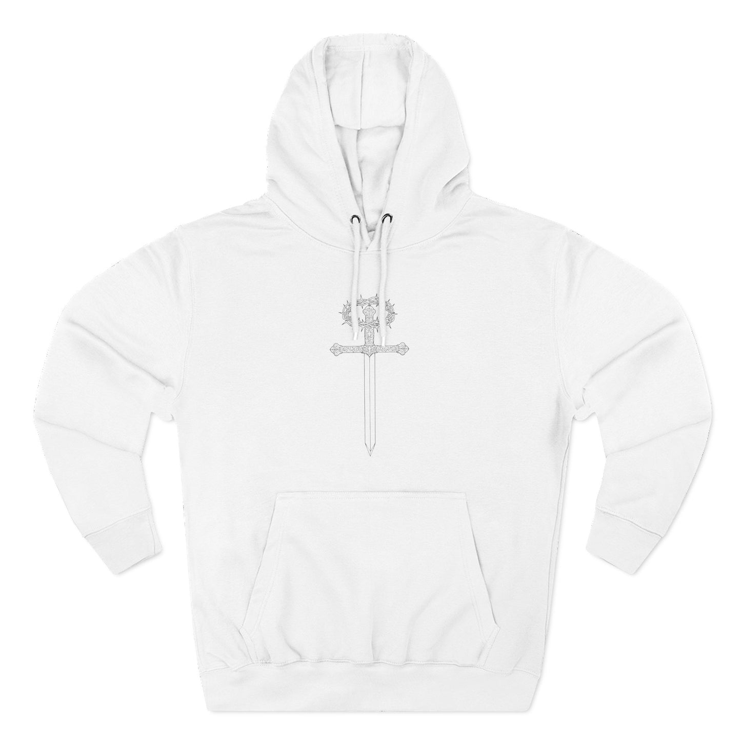 The Cross — Men's 80% Cotton/20%. Polyester, Premium Heavyweight Pullover Fleece