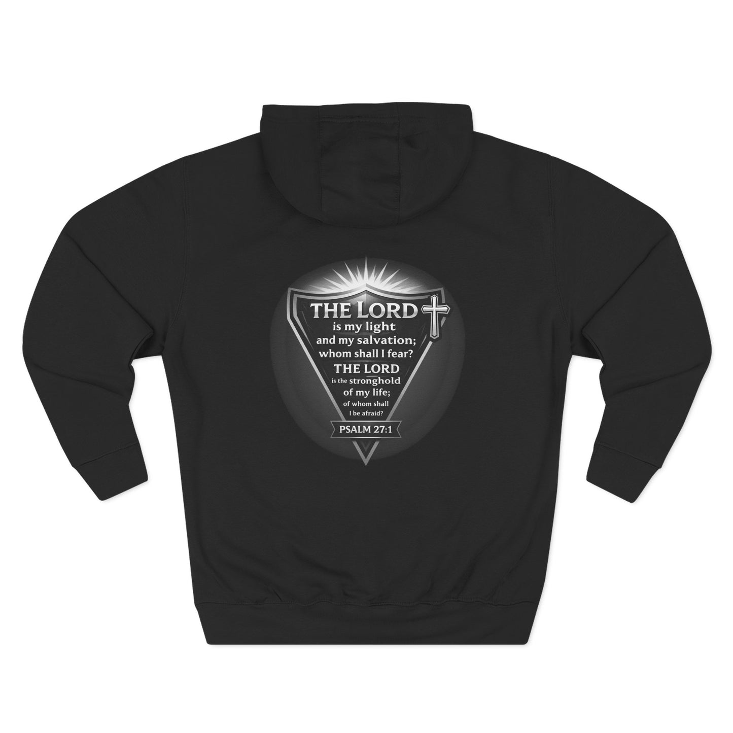Psalm 27 | Men's 80% Cotton/20%. Polyester, Premium Heavyweight Pullover Fleece