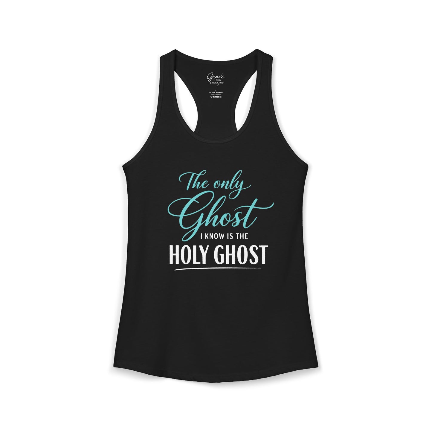 Holy Ghost - Women's Combed, Ring-spun Cotton Poly Racerback Tank