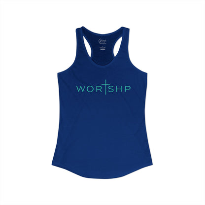 Worshp - Women's Combed, Ring-spun Cotton Poly Racerback Tank