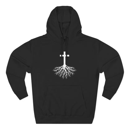Rooted in Jesus — 80% Cotton/20%. Polyester, Premium Heavyweight Pullover Fleece