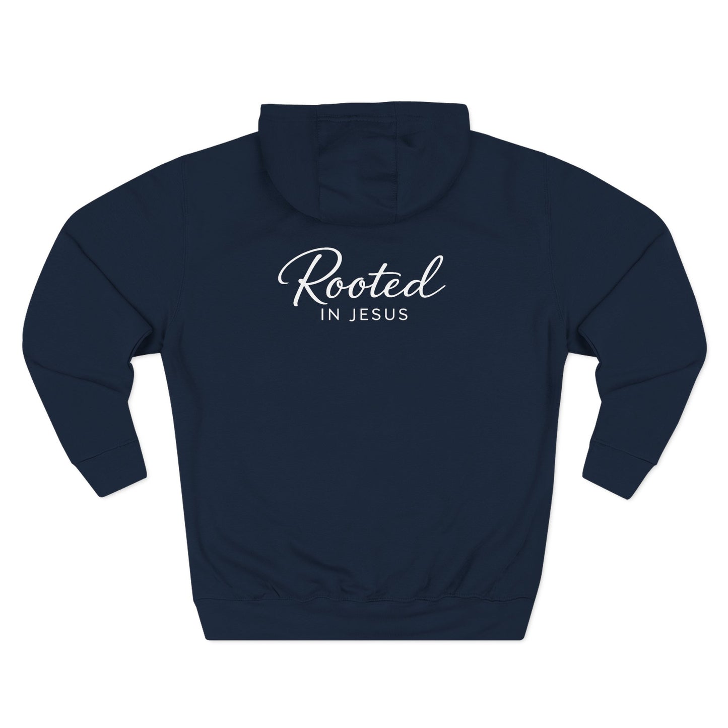 Rooted in Jesus | Men's 80% Cotton/20%. Polyester, Premium Heavyweight Pullover Fleece