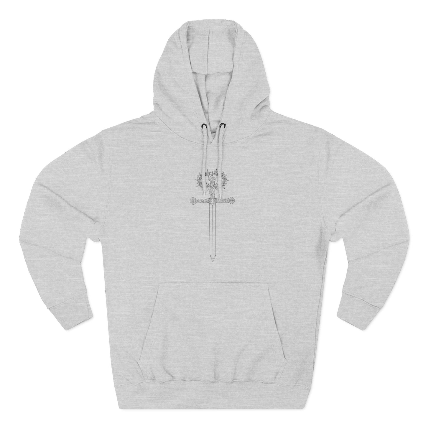 The Cross — Men's 80% Cotton/20%. Polyester, Premium Heavyweight Pullover Fleece