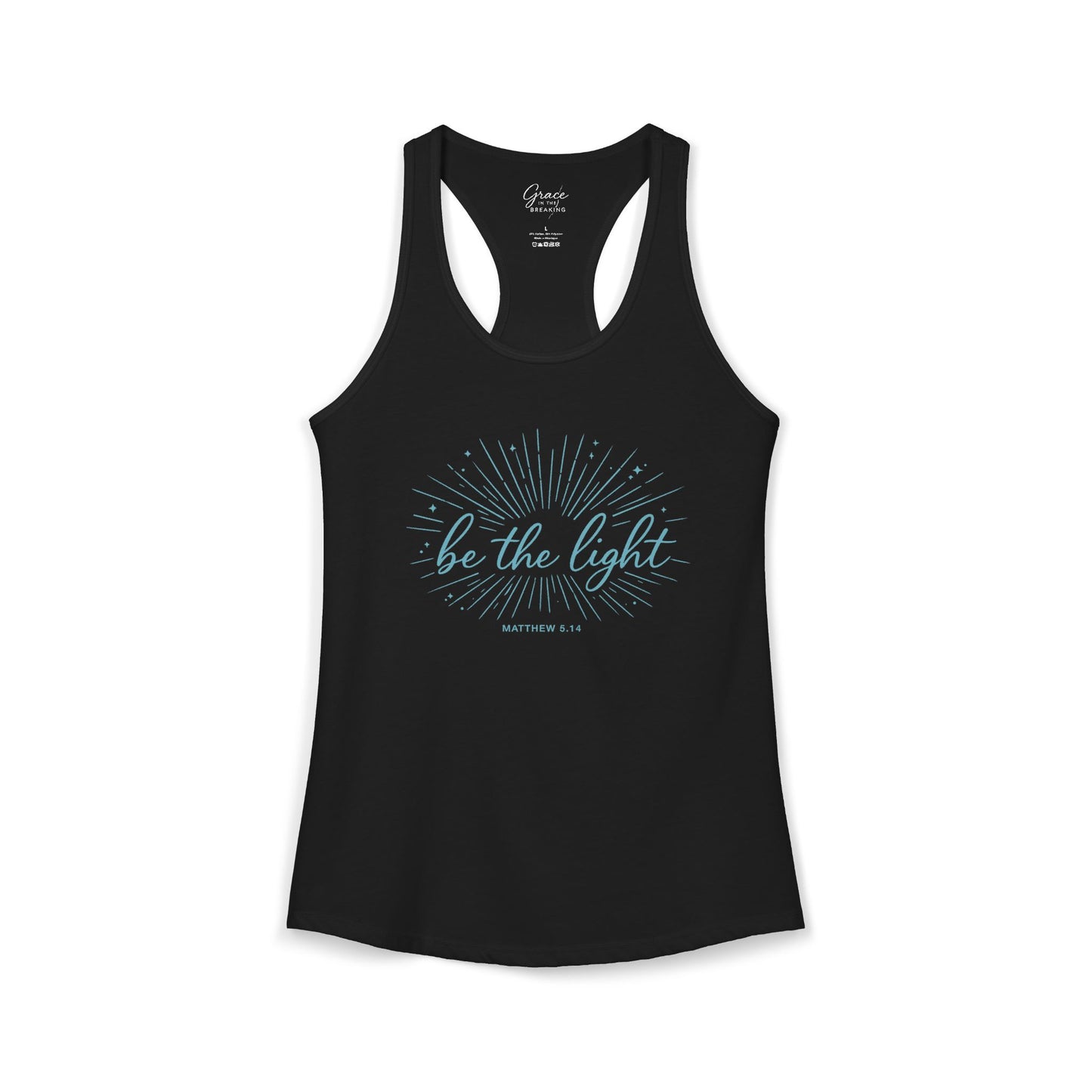 Be The Light - Women's Combed, Ring-spun Cotton Poly Racerback Tank