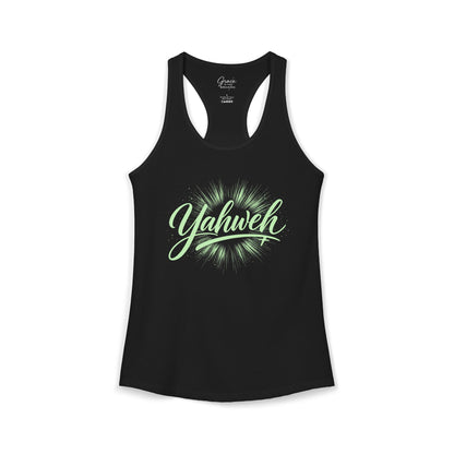 YahWeh - Women's Combed, Ring-spun Cotton Poly Racerback Tank