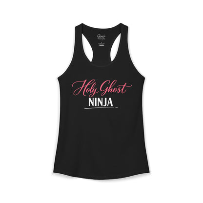 Holy Ghost Ninja - Women's Combed, Ring-spun Cotton Poly Racerback Tank
