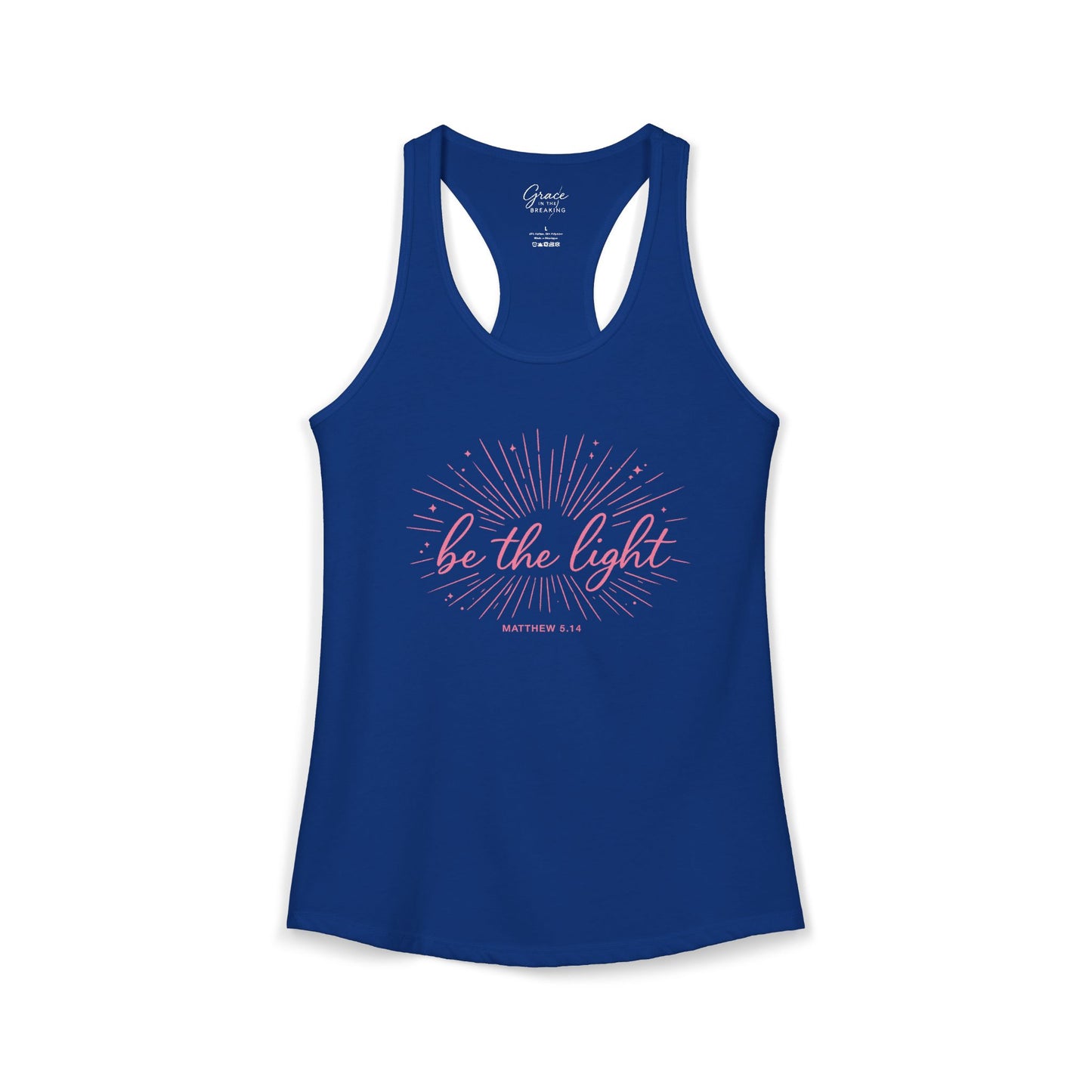 Be The Light - Women's Combed, Ring-spun Cotton Poly Racerback Tank