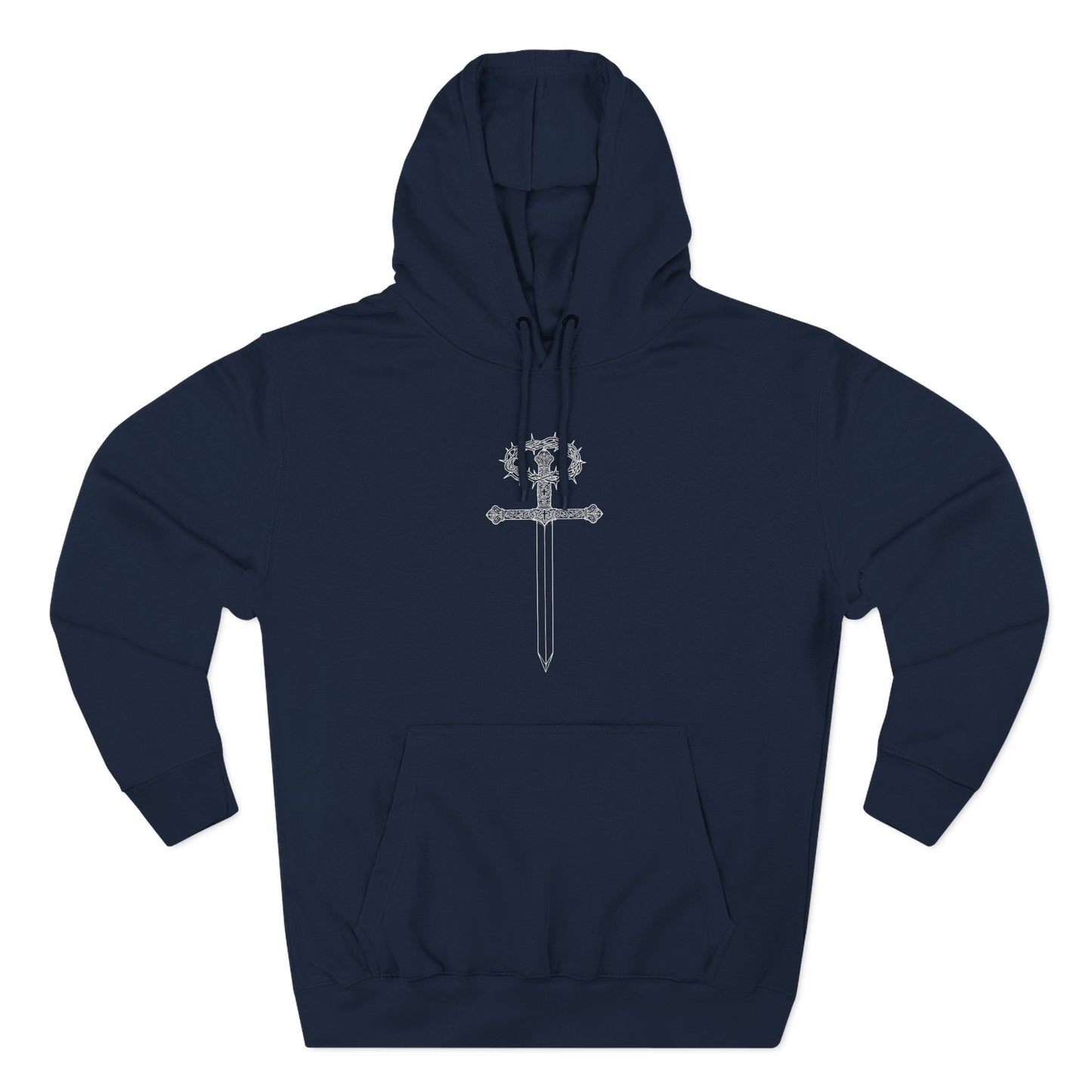 The Cross — Men's 80% Cotton/20%. Polyester, Premium Heavyweight Pullover Fleece